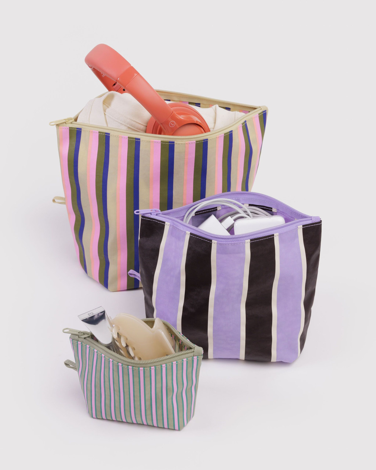 Go Pouch Set Candy Shop Stripes - Baggu - Image 2