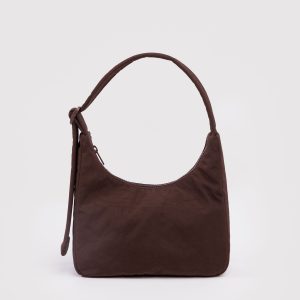 Mini Nylon Shoulder Bag Coffee - Baggu