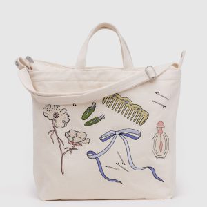 Horizontal Zip Duck Bag Embroidered Get Ready With Me - Baggu
