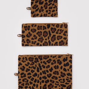 Flat Pouch Set Leopard - Baggu