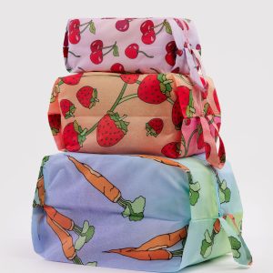 3D Zip Set Carrots & Berries - Baggu