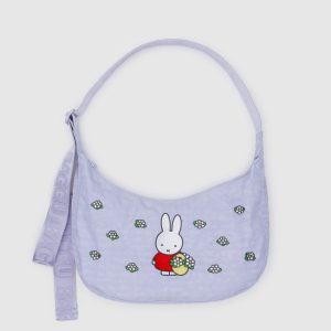 Medium Nylon Crescent Bag Embroidered Miffy - Baggu