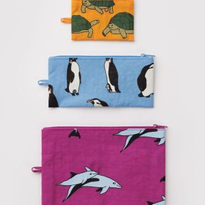Flat Pouch Set Vacation Animals - Baggu