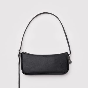 Recycled Leather Pochette Black - Baggu