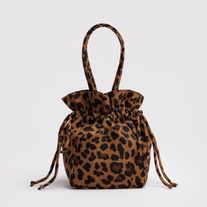 Nylon Drawstring Bag Leopard - Baggu