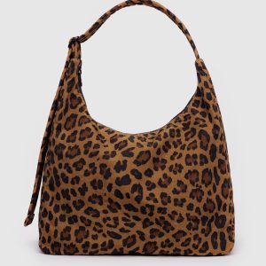 Nylon Shoulder Bag Leopard - Baggu