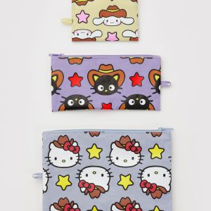 Flat Pouch Set Hello Kitty & Friends Western - Baggu