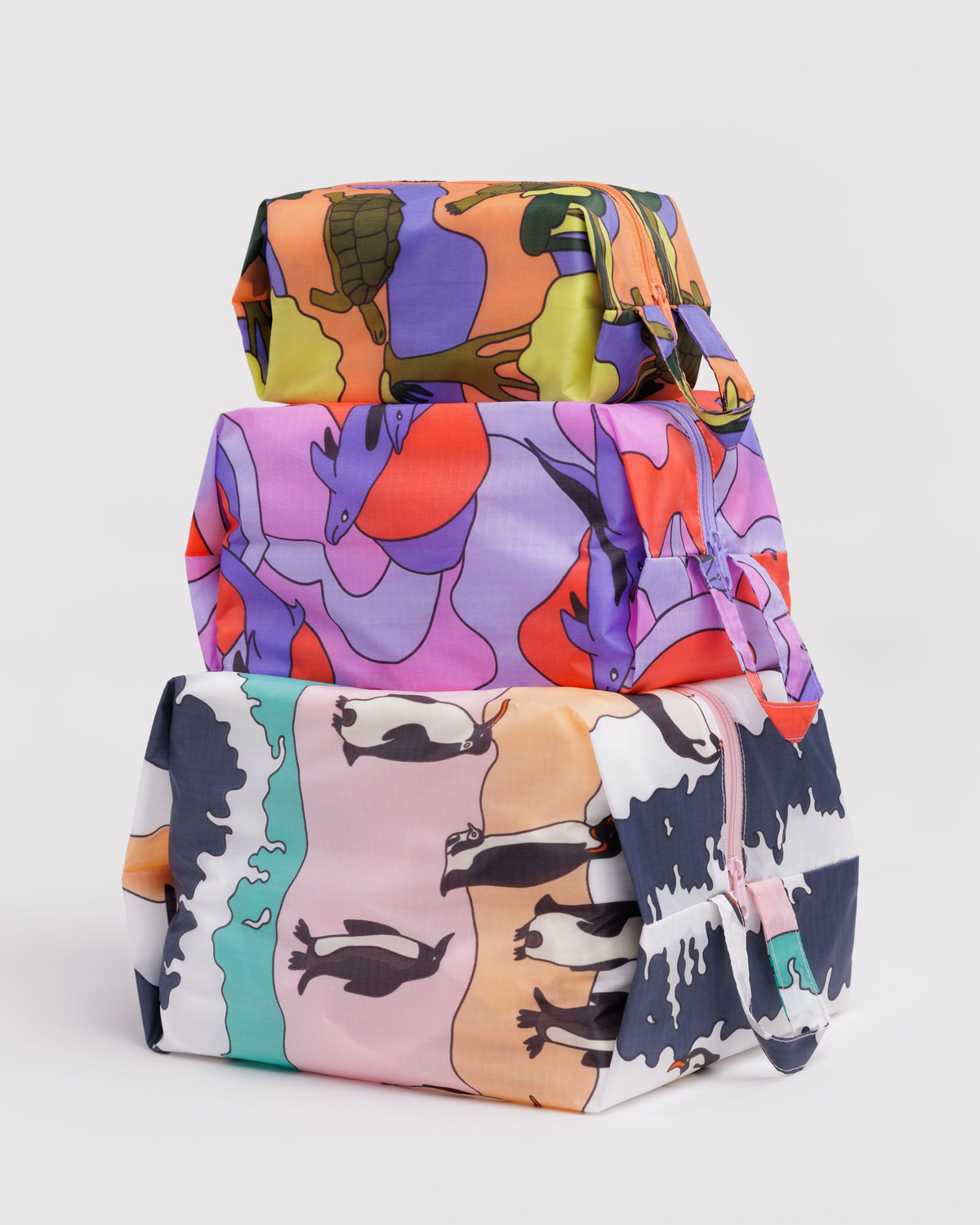 3D Zip Set Vacation Animals - Baggu