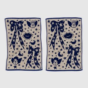 Hand Towel Set of 2 Cherub Bows - Baggu