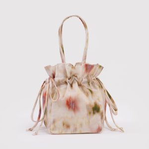 Nylon Drawstring Bag Abstract Floral - Baggu