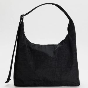 Nylon Shoulder Bag Black - Baggu