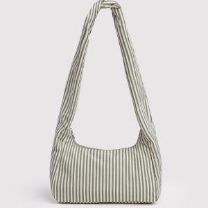 Nylon Meringue Bag Sage Stripe - Baggu