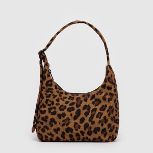 Mini Nylon Shoulder Bag Leopard - Baggu