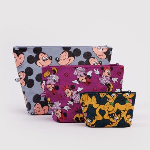 Go Pouch Set Mickey, Minnie & Pluto - Baggu