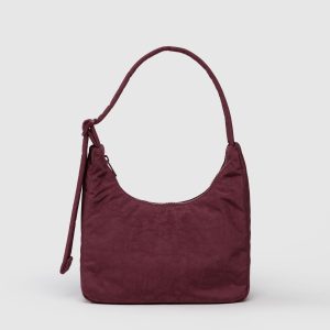 Mini Nylon Shoulder Bag Mahogany - Baggu
