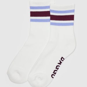 Ribbed Sock Ivory Stripe - Baggu