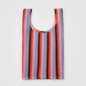 Pleated Baggu Gradient Stripe Poppy & Lilac - Baggu