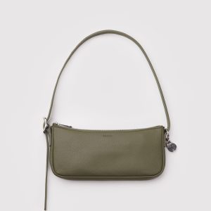 Recycled Leather Pochette Loden - Baggu