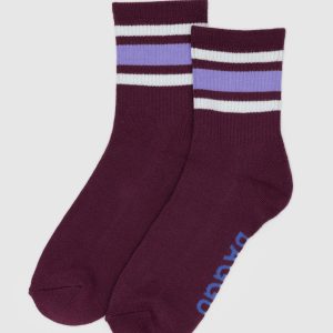 Ribbed Sock Mahogany Stripe - Baggu