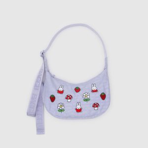 Small Nylon Crescent Bag Embroidered Miffy - Baggu