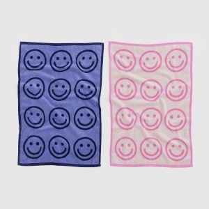Hand Towel Set of 2 Happy Pink Blue - Baggu