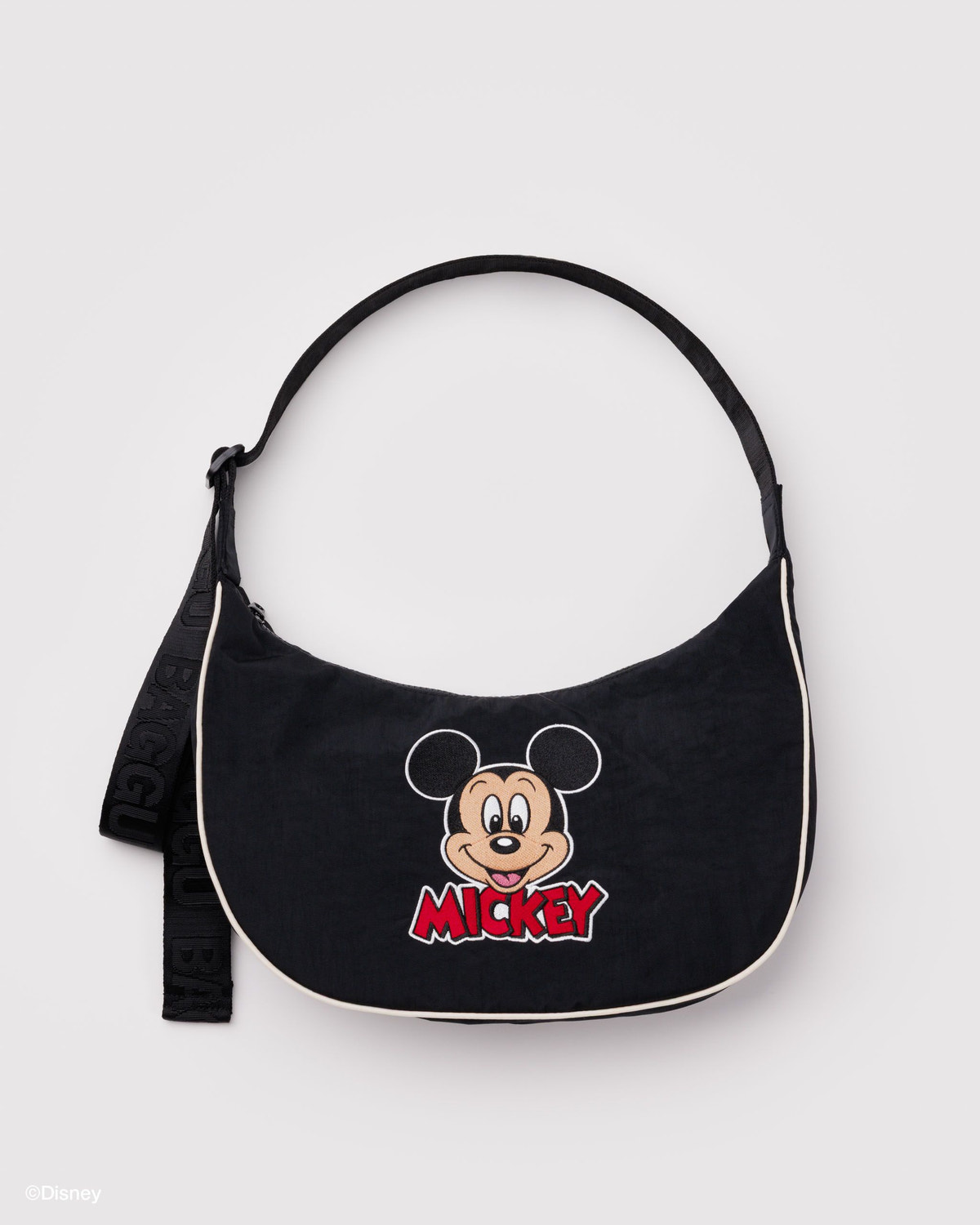 Medium Nylon Crescent Bag Embroidered Mickey Mouse Club - Baggu