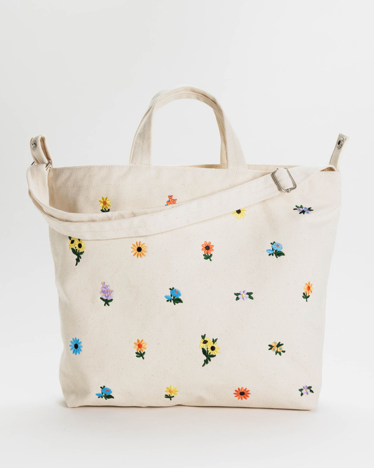 Horizontal Zip Duck Bag Embroidered Ditsy Floral - Baggu