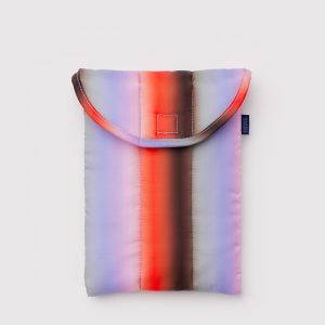Puffy Tablet Sleeve Gradient Stripe Poppy & Lilac - Baggu